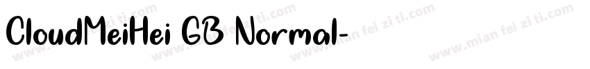 CloudMeiHei GB Normal字体转换